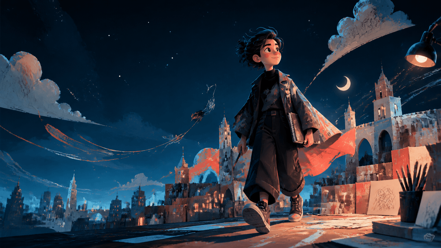 Ufan Studio key art of an illustrated fantasy world