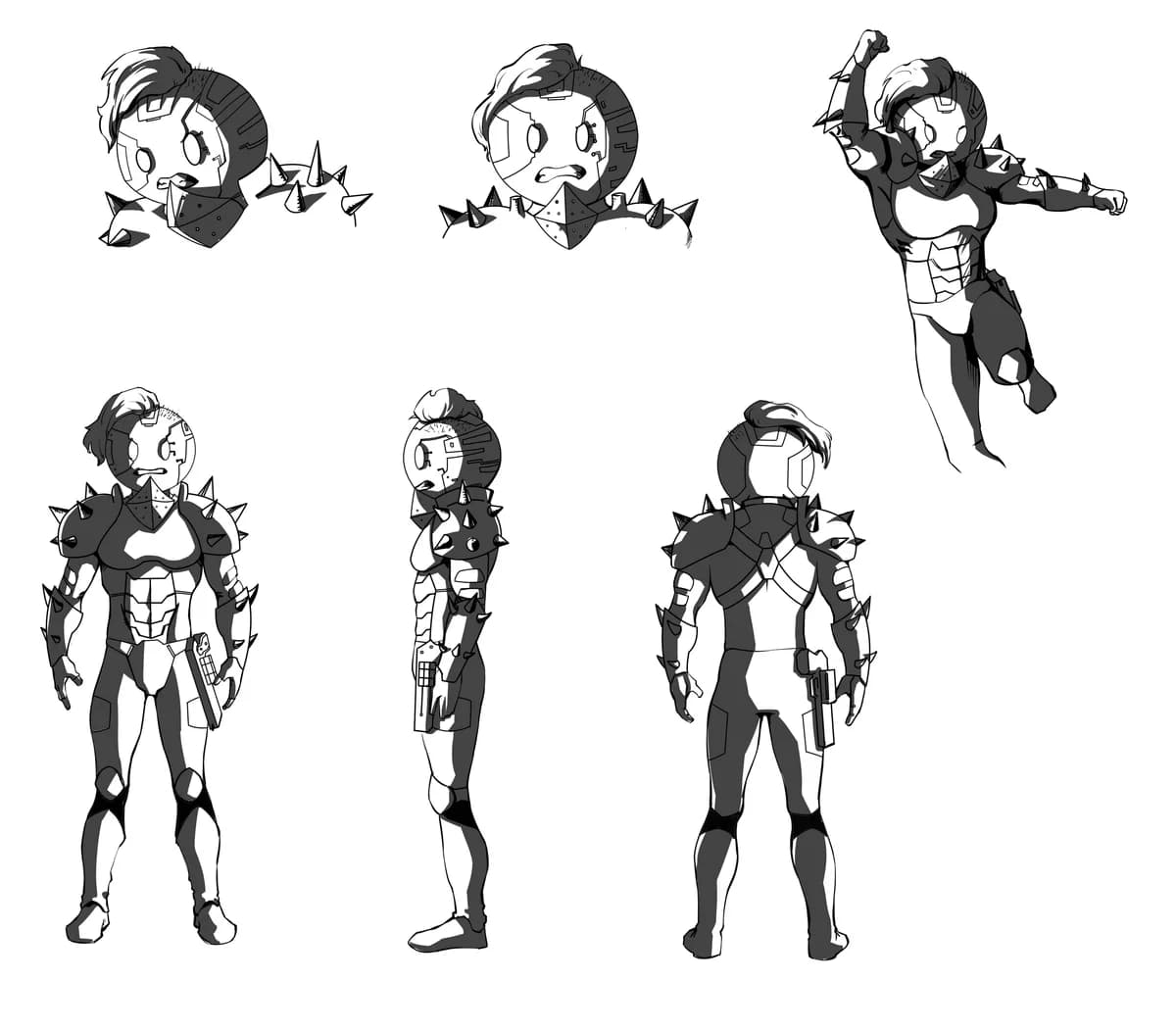 Ink illustration from the civic education comic